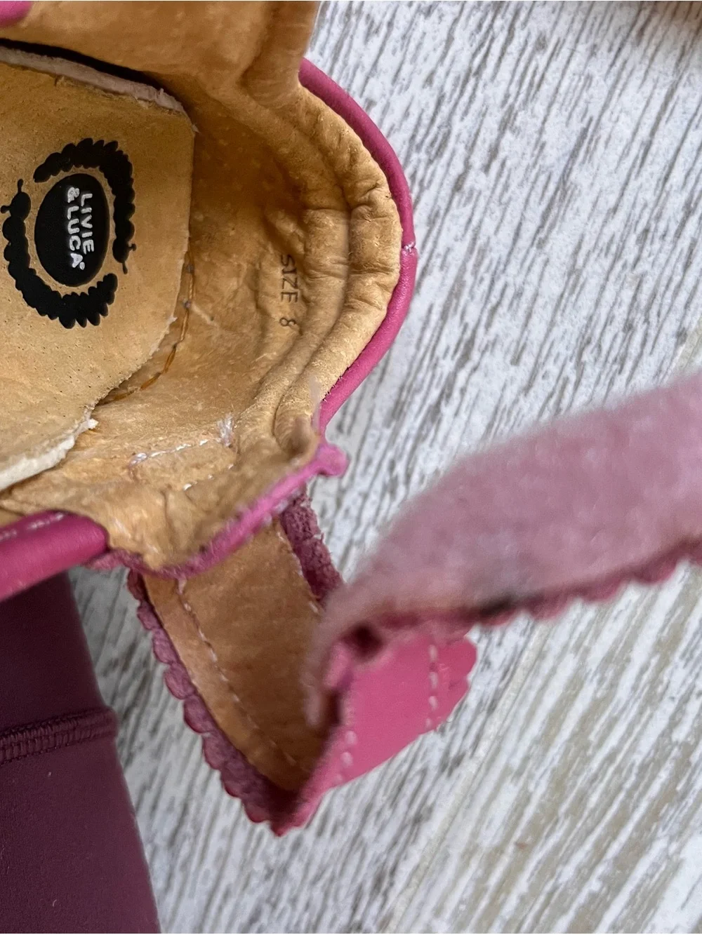 Livie & Luca Size 8 Girls Toddler Mary Jane Shoes in Pink Velcro